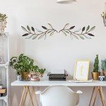 Colorful Metal Tree Leaf Wall Art - 2 Pieces