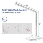 White Dimmable LED Desk Lamp with USB Port