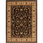 Royalty Elati Traditional Black/Ivory Area Rug 7'8"x10'4