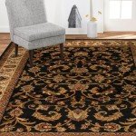 Royalty Elati Traditional Black/Ivory Area Rug 7'8"x10'4
