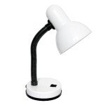 Basic Metal Desk Lamp with Flexible Neck, White