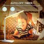 White Dimmable LED Desk Lamp with USB Port