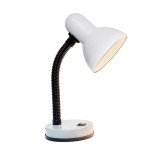 Basic Metal Desk Lamp with Flexible Neck, White