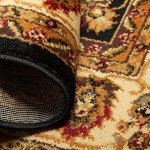 Royalty Elati Traditional Black/Ivory Area Rug 7'8"x10'4