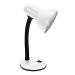 Basic Metal Desk Lamp with Flexible Neck, White