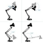 Adjustable Clamp Metal Desk Lamp for Home Office