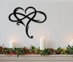 Infinity Heart Metal Wall Art for Home Decor