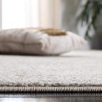 Ivory & Taupe Distressed Area Rug - 8' x 10