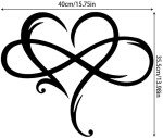 Infinity Heart Metal Wall Art for Home Decor