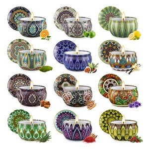 12-Pack Long-Lasting Scented Candles Gift Set