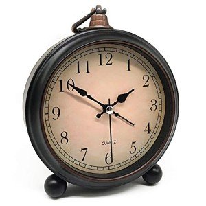 Retro Silent Alarm Clock with Night Light