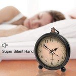 Retro Silent Alarm Clock with Night Light