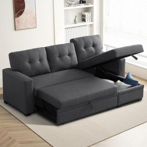 Modern 4-in-1 L Shaped Modular Sofa with Storage
