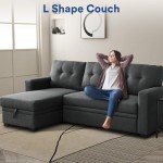 Modern 4-in-1 L Shaped Modular Sofa with Storage