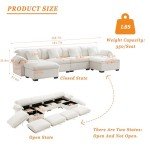 U-Shaped Cloud Couch Sectional Sofa with Storage