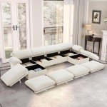 U-Shaped Cloud Couch Sectional Sofa with Storage