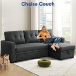 Modern 4-in-1 L Shaped Modular Sofa with Storage