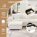 U-Shaped Cloud Couch Sectional Sofa with Storage