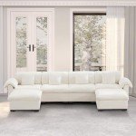 U-Shaped Cloud Couch Sectional Sofa with Storage