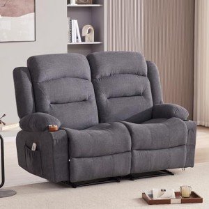 Oversized Recliner Loveseat with Heat and Massage