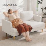 Beige Mid Century Loveseat Sofa for Small Spaces