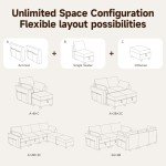 Light Gray Convertible Sectional Sofa with Storage
