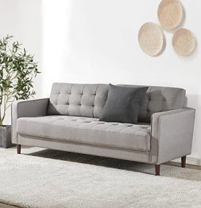 ZINUS Benton Sofa with Tufted Cushions - Grey