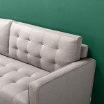ZINUS Benton Sofa with Tufted Cushions - Grey