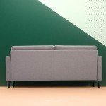 ZINUS Benton Sofa with Tufted Cushions - Grey