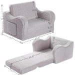 Kids 2-in-1 Soft Sherpa Couch and Lounger