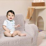 Kids 2-in-1 Soft Sherpa Couch and Lounger