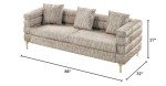 AMERLIFE Oversized Modern 3-Seat Sofa Couch