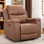Classic Leather Recliner Chair with Cup Holders