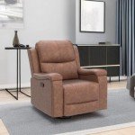 Classic Leather Recliner Chair with Cup Holders