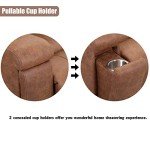 Classic Leather Recliner Chair with Cup Holders
