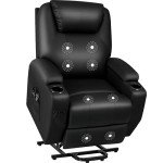 JUMMICO Power Lift Recliner with Massage and Cup Holders