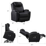 JUMMICO Power Lift Recliner with Massage and Cup Holders