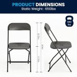 Black Folding Chairs - Hercules Series (Pack of 10)
