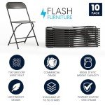 Black Folding Chairs - Hercules Series (Pack of 10)