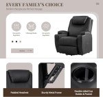 JUMMICO Power Lift Recliner with Massage and Cup Holders