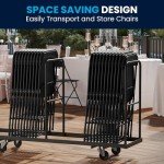 Black Folding Chairs - Hercules Series (Pack of 10)