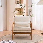 Mid-Century Modern Accent Chair with Pillow