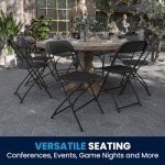 Black Folding Chairs - Hercules Series (Pack of 10)