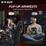 Ergonomic Gaming Chair with Lumbar Support - Black