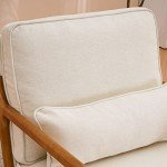 Mid-Century Modern Accent Chair with Pillow