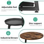 Modern Round Side Table with Metal Frame