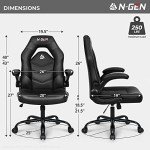 Ergonomic Gaming Chair with Lumbar Support - Black