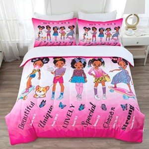 Black Girl Magic Comforter Set for Kids & Teens