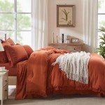 Boho Burnt Orange King Comforter Set – 7 Pieces