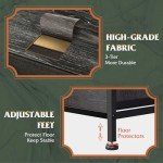 5-Drawer Fabric Dresser in Charcoal Black